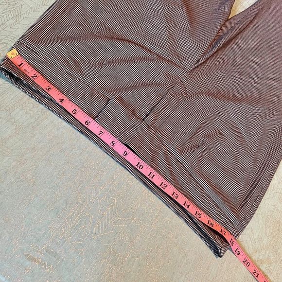 Chadwick’s size 14 pants flare legs with cuff black & white small Houndstooth - Picture 5 of 14